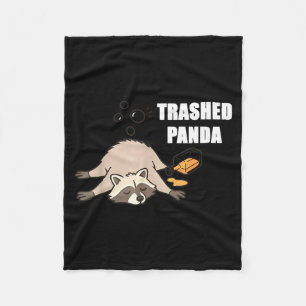 Trendy Funny Trashed Panda Drunk Raccoon Lovers Me Fleece Blanket