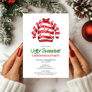 Trendy Funny Ugly Sweater Xmas Invite Design