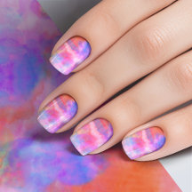 Trendy Galaxy Purple Pink Ombre Tie dye