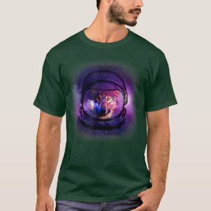 Trendy Galay Astronaut Wolf Casual T-Shirt