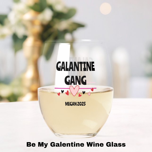 Trendy Galentine's Day Wine Glass Decals for Besti (Trendy Galentine's Day Wine Glass Decals for Besties)