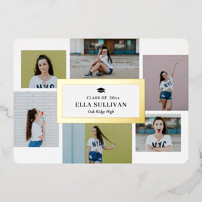 Trendy Gallery Foil Graduation Editable Colour Foi (Front)