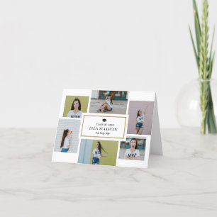 Trendy Gallery Graduation Photo Thank You Card