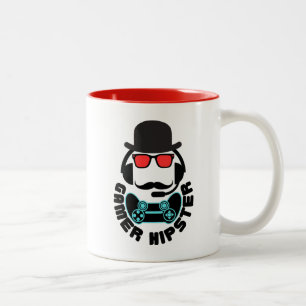 Trendy Gamer Hipster Two-Tone Coffee Mug