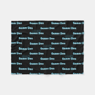 Trendy GAMERS DEN Cosy Blanket with NAME Neon Look