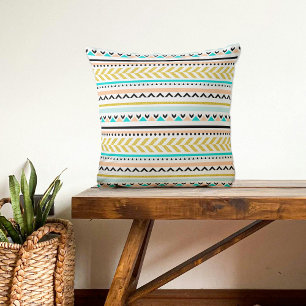 Trendy Geometric Aztec Inspired Pattern Cushion