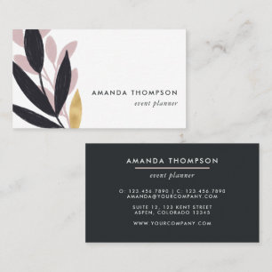 Trendy Geometric Brush Strokes Business Card
