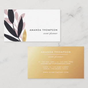 Trendy Geometric Brush Strokes Business Card