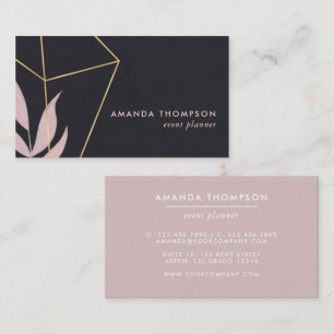 Trendy Geometric Brush Strokes Collage Business Ca Card