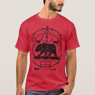 Trendy Geometric California Republic Bear Premium  T-Shirt