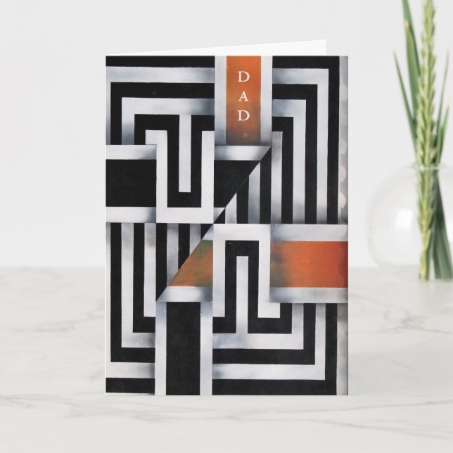Trendy Geometric Father's Day Card (Front)