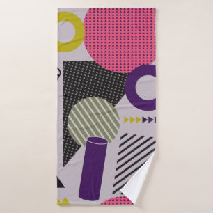 Trendy geometric flat patternpattern,style,abstrac bath towel