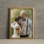 Trendy Geometric Frame Monogrammed Foil Prints<br><div class="desc">Simple and chic monogrammed and geometric frame design for your favourite photos.</div>
