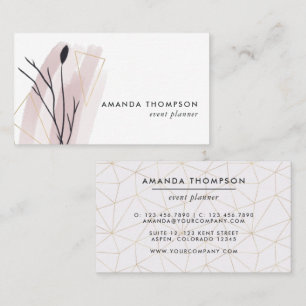 Trendy Geometric Geometric Brush Strokes Business Card