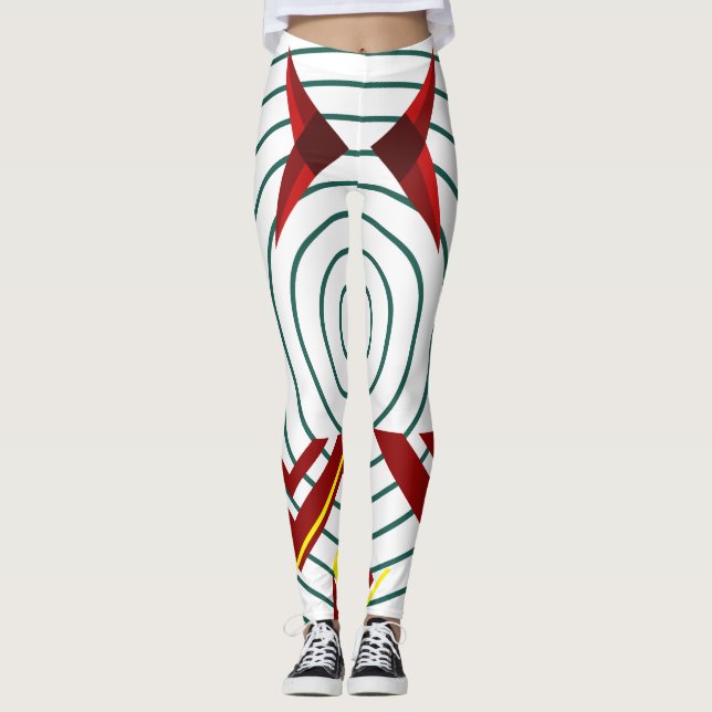 Trendy Geometric Outfit Leggings (Front)