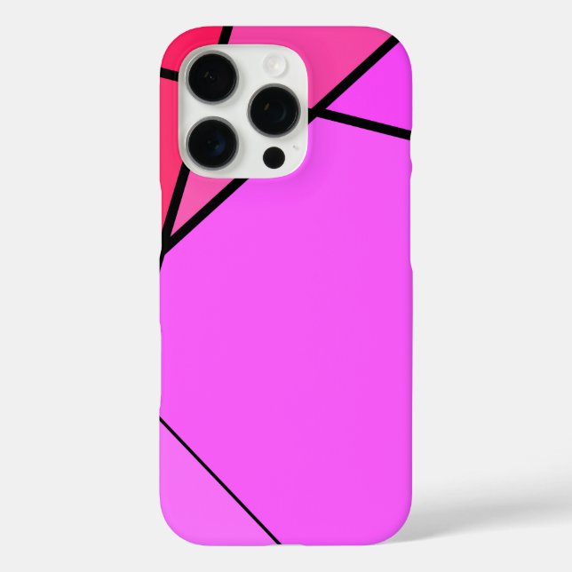 Trendy Geometric Pattern in Pink and Red Case-Mate iPhone Case (Back)