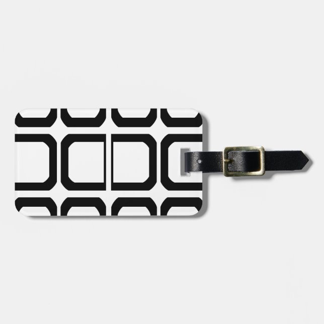 Trendy Geometric Pattern Luggage Tag (Front Horizontal)