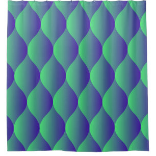Trendy geometric pattern with abstract shapes in n shower curtain