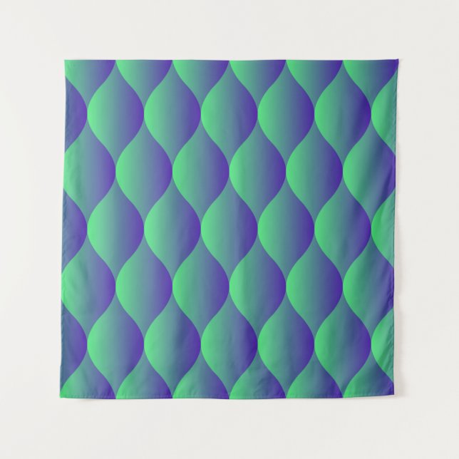 Trendy geometric pattern with abstract shapes in n tapestry (Front)