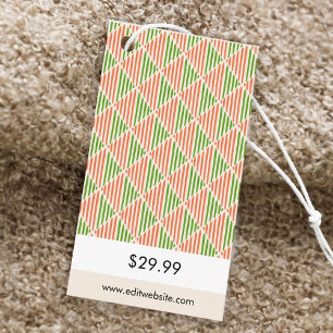 Trendy Geometric Price Tag Enclosure Card