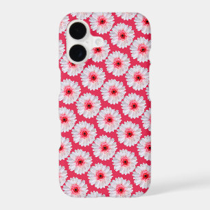 Trendy Gerbera Daisy Pattern on Pink