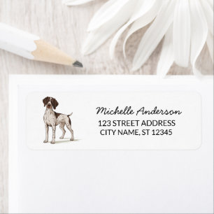 Trendy  German Shorthaired Pointe Return Address  