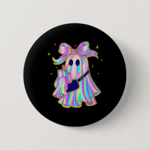 Trendy Ghost Shirt Coffee Tumbler Pastel Halloween 6 Cm Round Badge