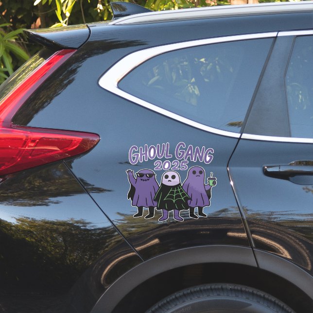 Trendy Ghoul Gang Coffee Squad Halloween 2025 (Car Side)