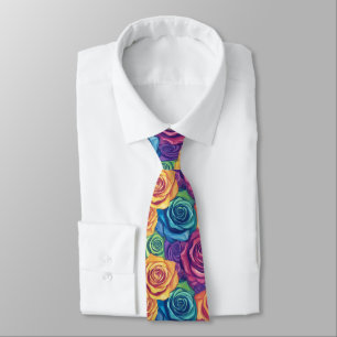 Trendy Gifts For Father Rose Floral Tie
