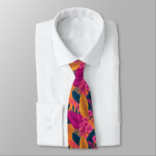 Trendy Gifts For Him Tropical Floral Tie