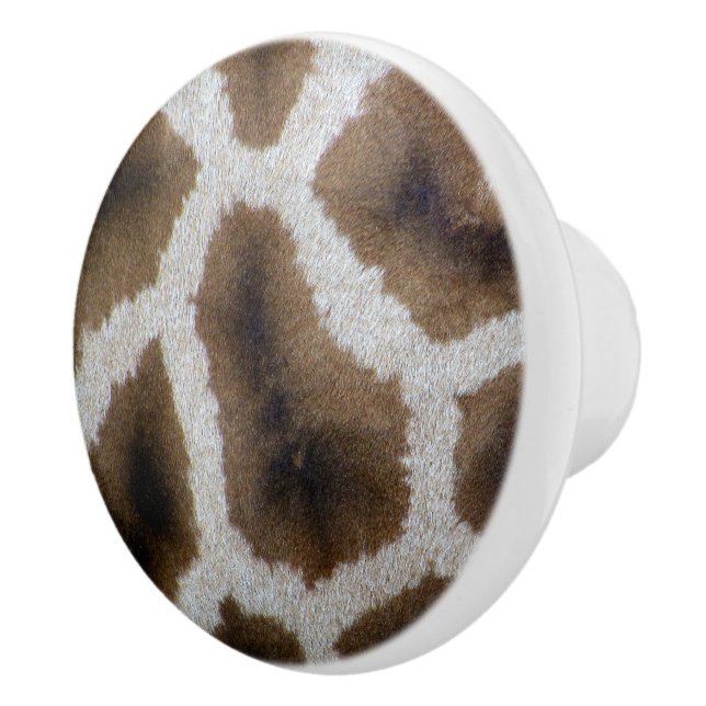 Trendy Giraffe Fur Skin - Rich Elegant Fashion Ceramic Knob (Right)