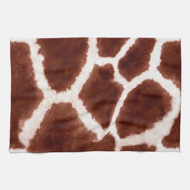 Trendy Giraffe Pattern Tea Towel (Horizontal)