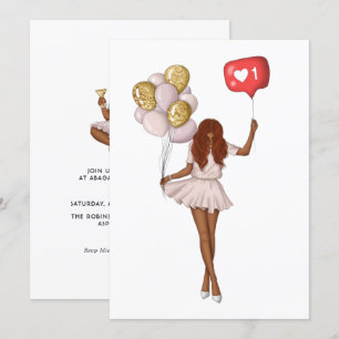 Trendy Girl Birthday Invitation
