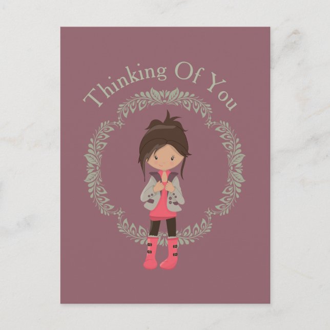 Trendy Girly Avatar Postcard (Front)