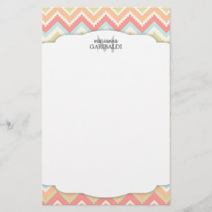 Trendy Girly Aztec Print  Personalised Stationery