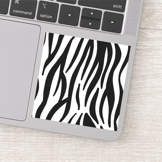 trendy girly chic black and white zebra stripes (Detail)