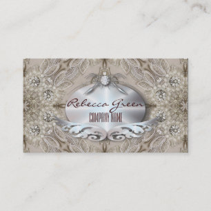 Trendy Girly Chic Gatsby Fashion Paris Lace Business Card