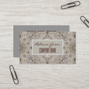 Trendy Girly Chic Gatsby Fashion Paris Lace Business Card