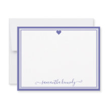 Trendy Girly Chic Periwinkle Heart Custom Name   