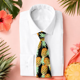 trendy girly chic tropical summer fruit pineapple tie