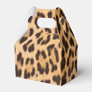 trendy girly chic wild safari leopard print favour box