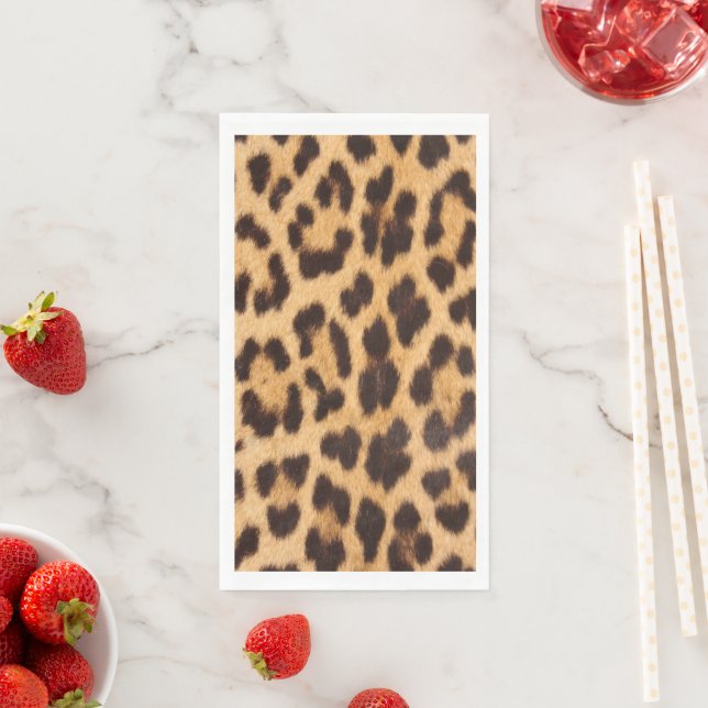 trendy girly chic wild safari leopard print napkin (Insitu)