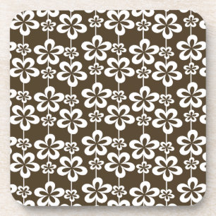 Trendy Girly Floral Pattern Coaster