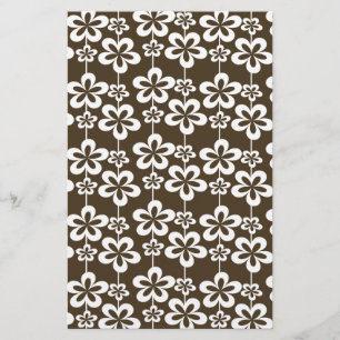 Trendy Girly Floral Pattern Stationery