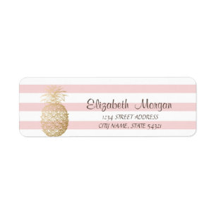 Trendy Girly Gold  Pineapple,Stripes 
