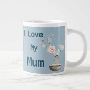 Trendy Girly I Love My Mum Large Coffee Mug
