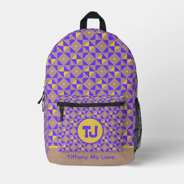 Trendy Girly Vacation Teacher Backpack (Front)