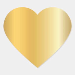 Trendy Glamour Gold Look Blank Modern Template Heart Sticker