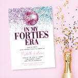 Trendy Glitter Disco Forties Era 40th Birthday Invitation<br><div class="desc">Get ready to sparkle and celebrate in style with our Trendy Glitter Disco Forties Era 40th Birthday Invitation! Perfect for anyone looking to throw a glamourous 40th birthday bash, this invitation combines the fun of a disco theme with a touch of elegance. Featuring shimmering glitter accents and bold, retro-inspired fonts,...</div>