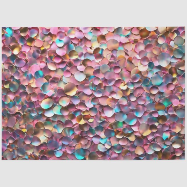 Trendy Glitter Opal Holographic Collection Tissue Paper (Front)